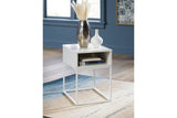 Deznee White End Table