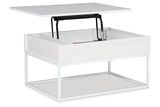 Deznee White Lift-top Coffee Table and 2 End Tables