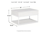 Deznee White Lift-top Coffee Table and 2 End Tables