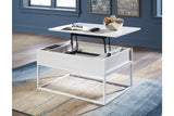 Deznee White Lift-top Coffee Table and 2 End Tables