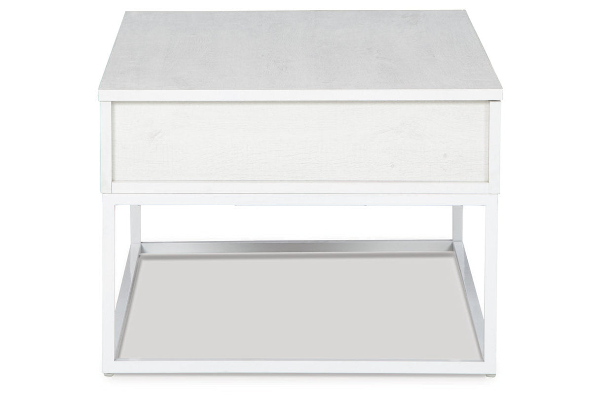 Deznee White Lift-top Coffee Table and 2 End Tables