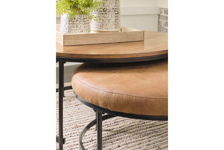 Drezmoore Light Brown/Black Nesting Coffee Table