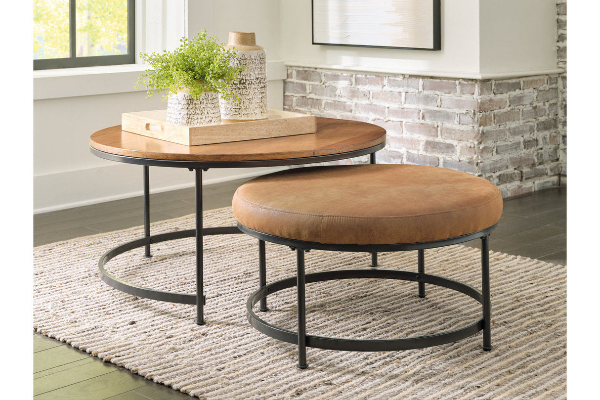 Drezmoore Light Brown/Black Nesting Coffee Table