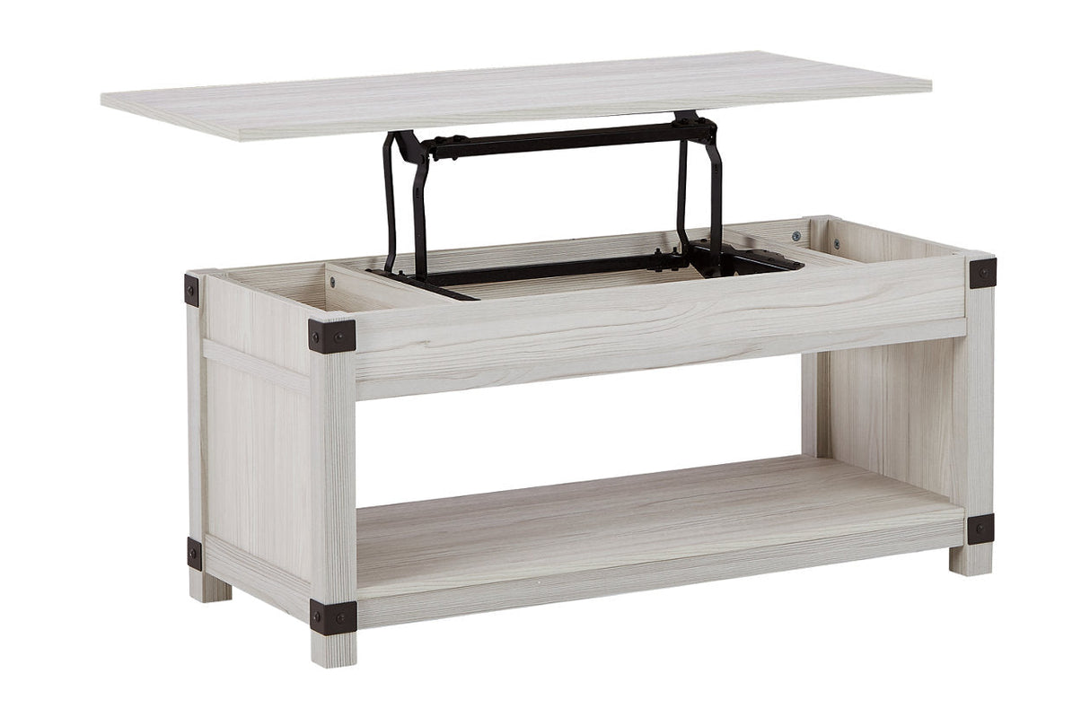 Bayflynn Whitewash Lift-Top Coffee Table