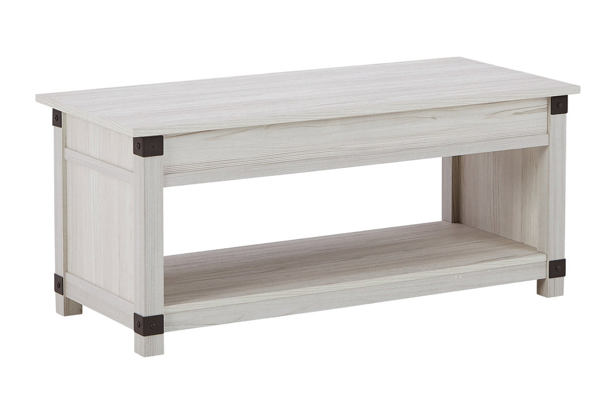 Bayflynn Whitewash Lift-Top Coffee Table