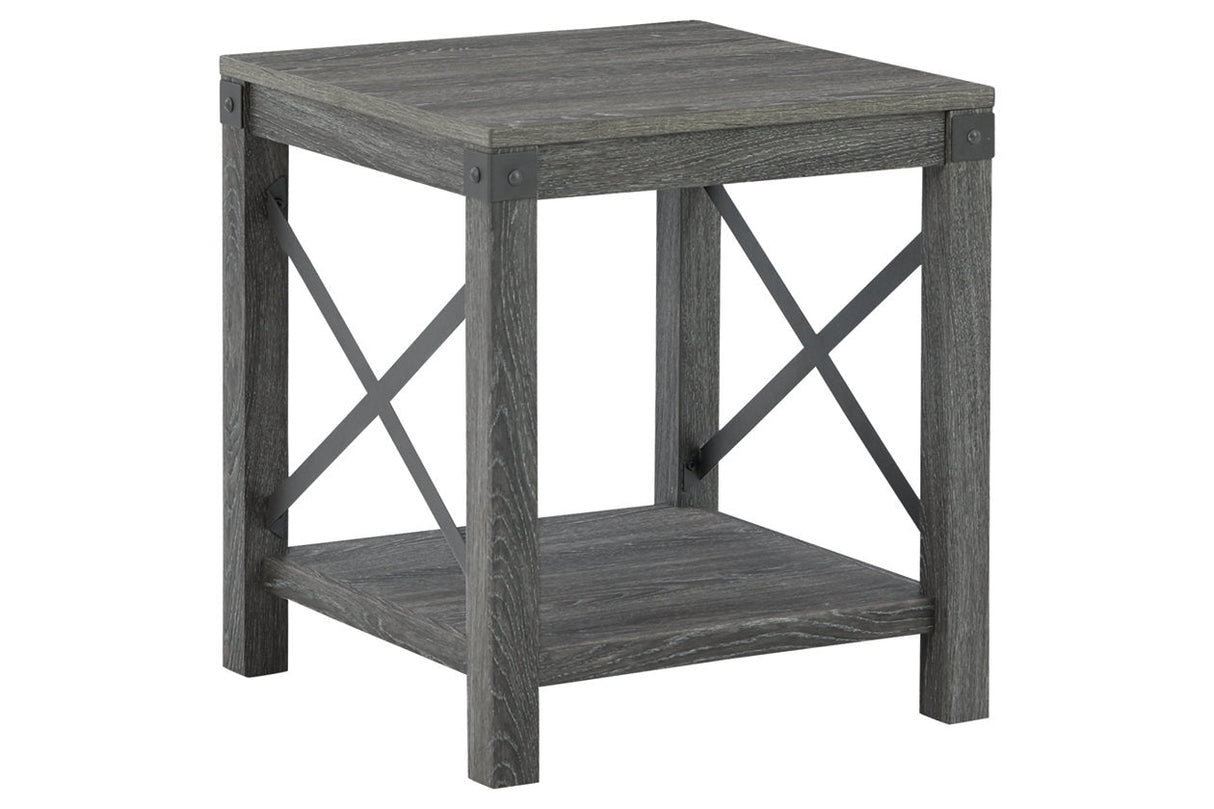 Freedan Grayish Brown End Table