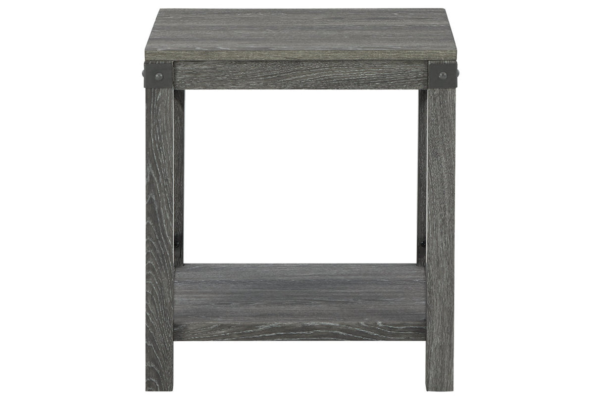 Freedan Grayish Brown End Table