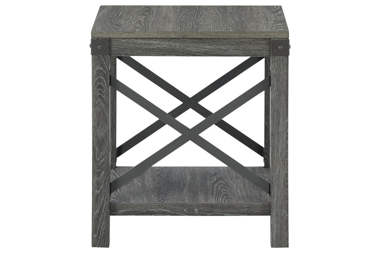 Freedan Grayish Brown End Table