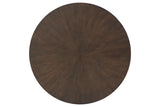 Brazburn Dark Brown/Gold Finish End Table