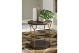 Brazburn Dark Brown/Gold Finish Coffee Table and 2 End Tables