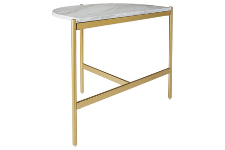 Wynora White/Gold Chairside End Table