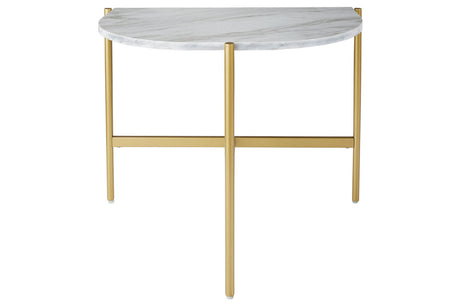 Wynora White/Gold Chairside End Table