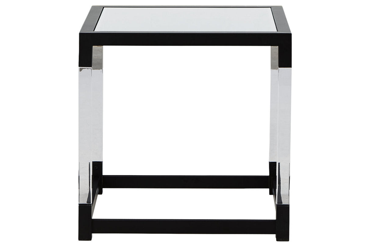 Nallynx Metallic Gray End Table