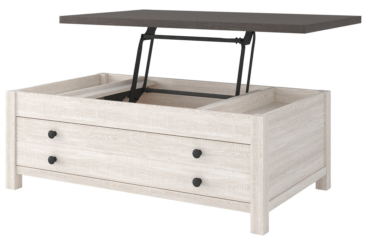 Dorrinson Two-tone Coffee Table with Lift Top