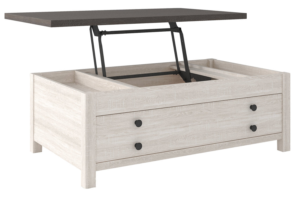 Dorrinson Two-tone Coffee Table with Lift Top