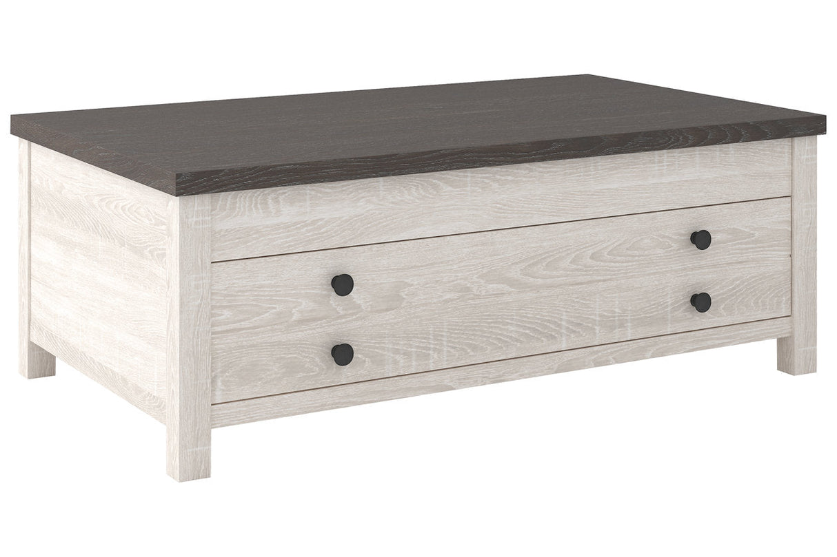 Dorrinson Two-tone Coffee Table with Lift Top