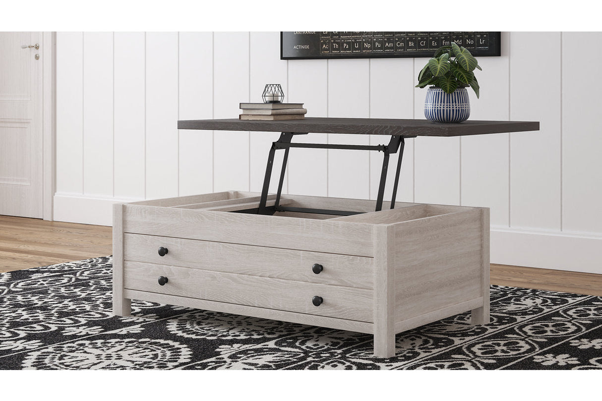 Dorrinson Two-tone Coffee Table with Lift Top