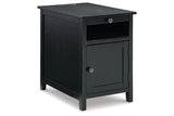 Treytown Black Chairside End Table