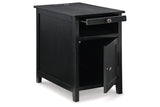 Treytown Black Chairside End Table