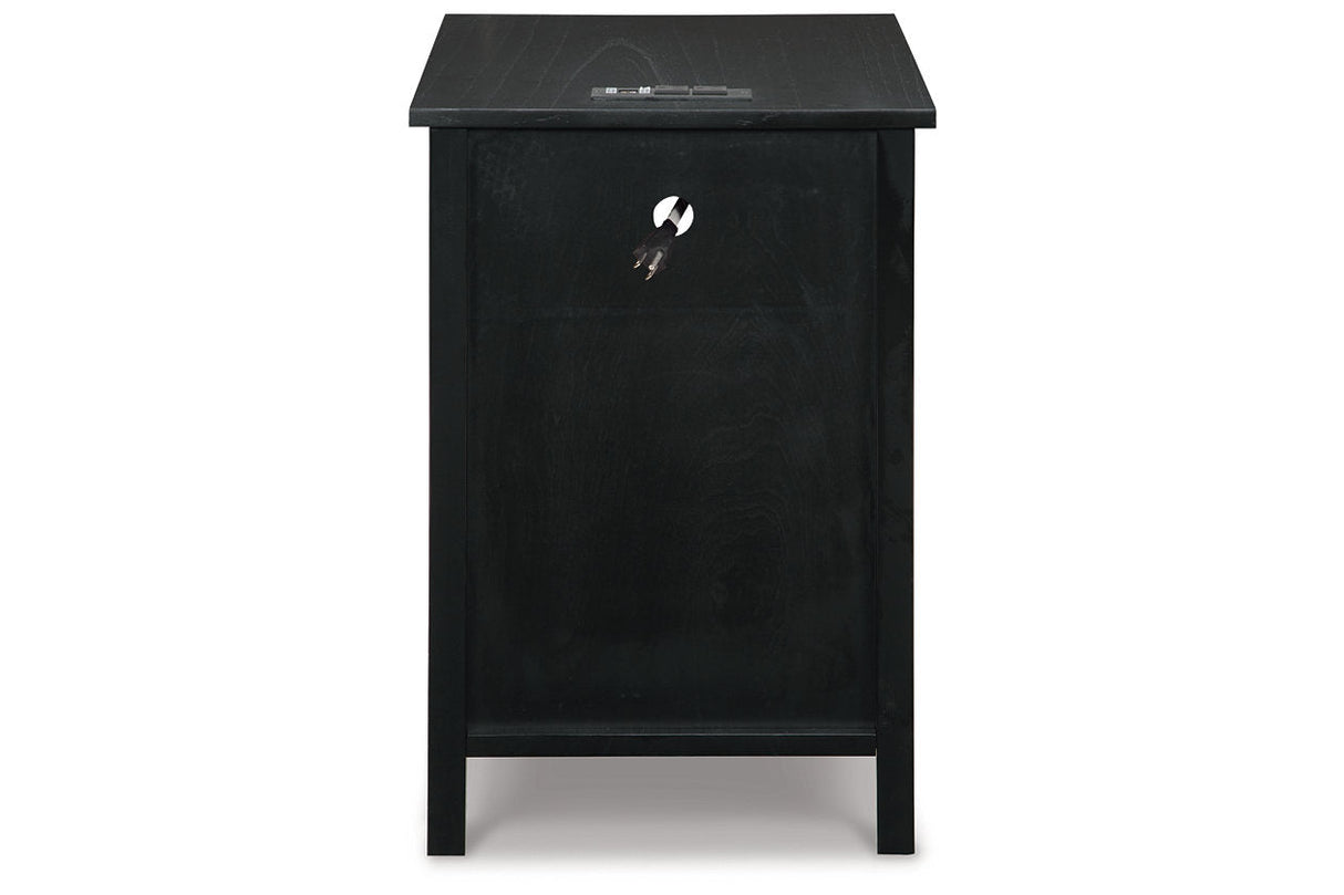 Treytown Black Chairside End Table