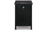 Treytown Black Chairside End Table