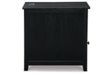 Treytown Black Chairside End Table