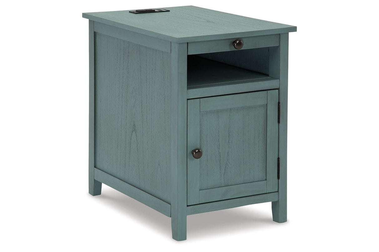 Treytown Teal Chairside End Table by Ashley - Eve Furniture