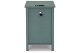 Treytown Teal Chairside End Table by Ashley - Eve Furniture