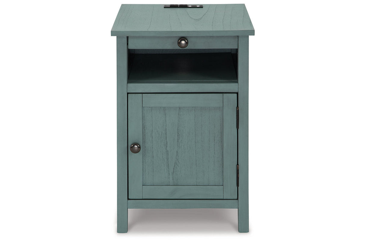 Treytown Teal Chairside End Table by Ashley - Eve Furniture