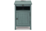 Treytown Teal Chairside End Table