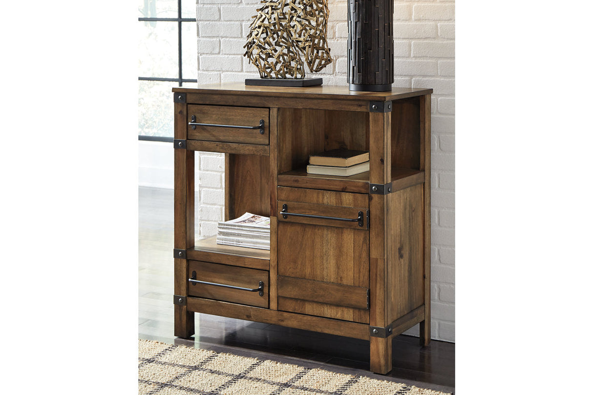 Roybeck Light Brown/Bronze Accent Cabinet