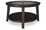 Celamar Dark Brown Coffee Table and 1 End Table