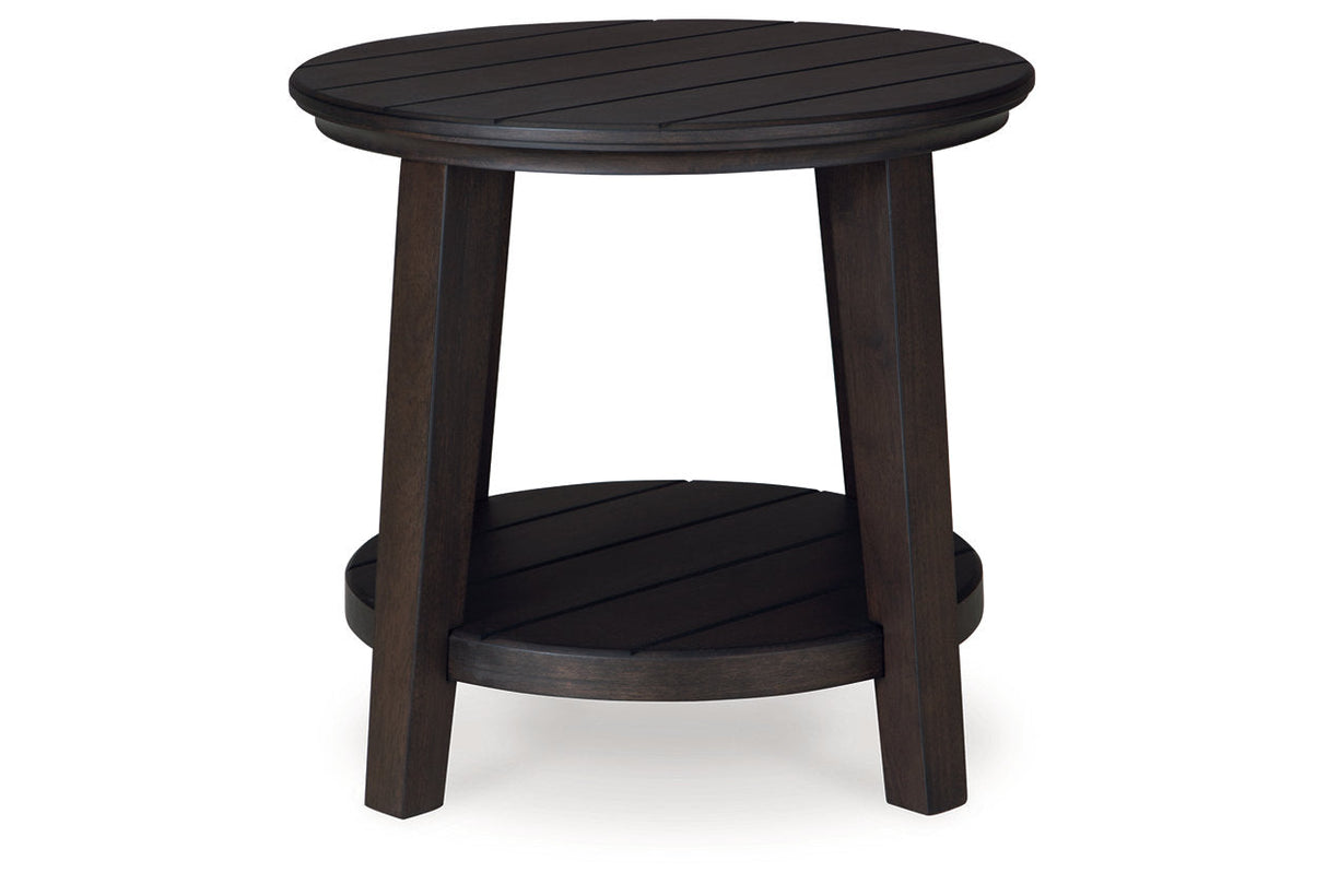 Celamar Dark Brown Coffee Table and 2 End Tables