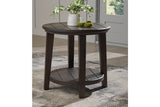 Celamar Dark Brown Coffee Table and 2 End Tables