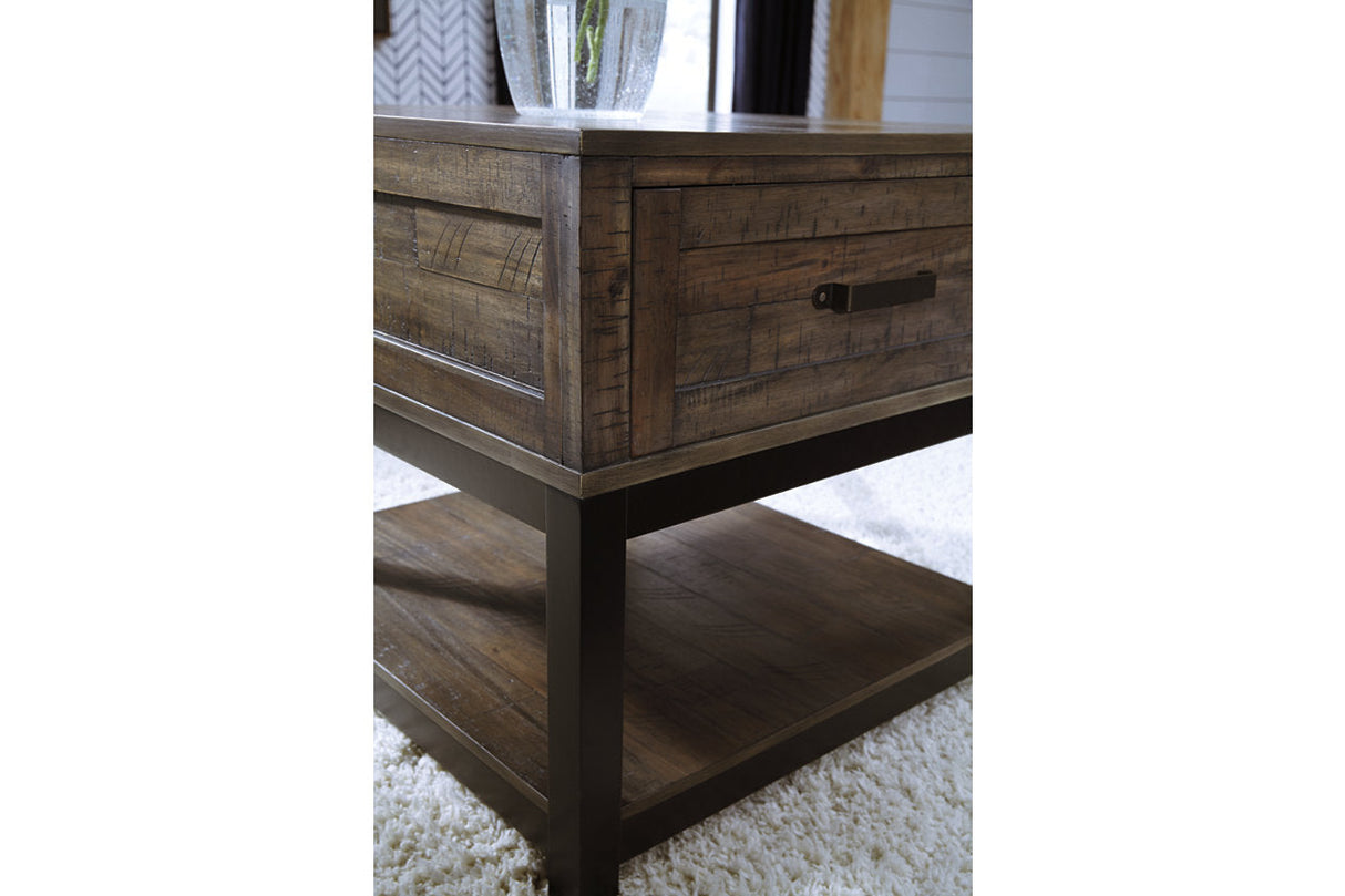 Johurst Grayish Brown End Table