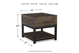 Johurst Grayish Brown Lift-top Coffee Table and 2 End Tables