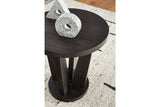 Chasinfield Dark Brown Coffee Table and 2 End Tables