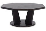 Chasinfield Dark Brown Coffee Table and 2 End Tables