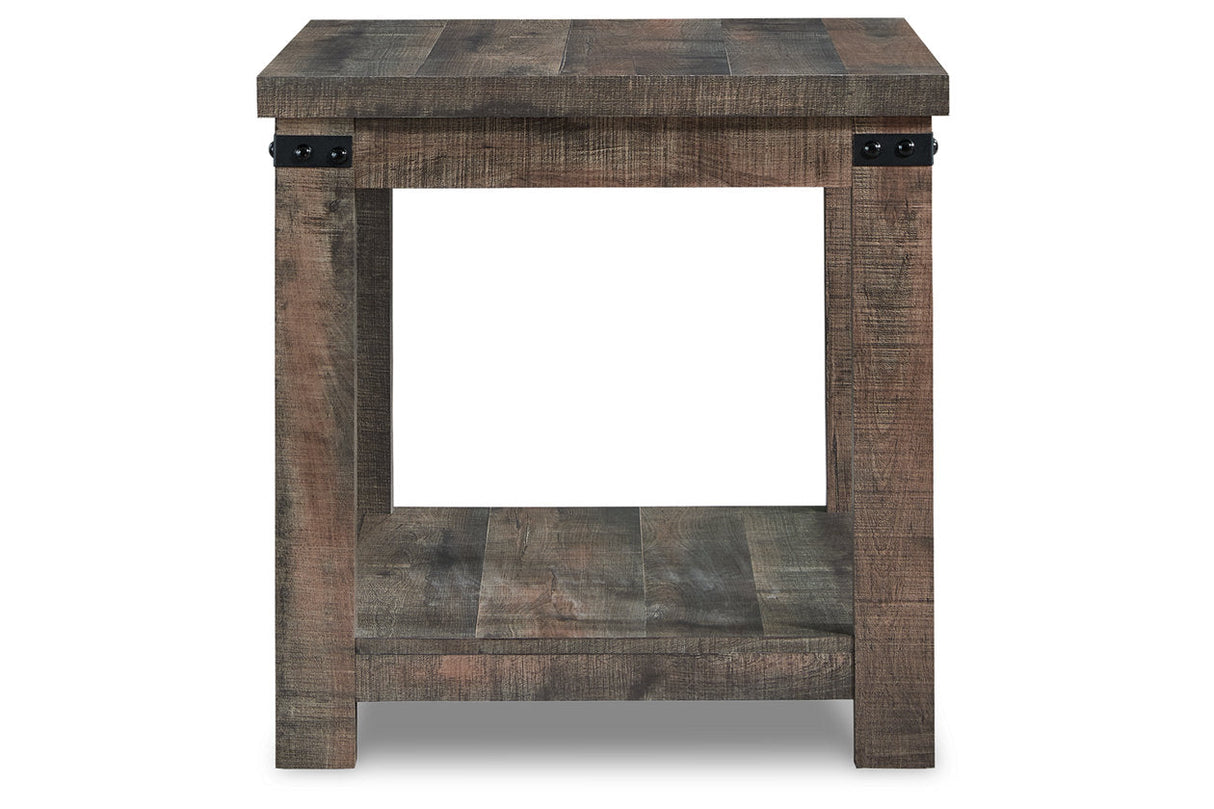 Hollum Rustic Brown End Table