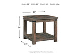 Hollum Rustic Brown Lift-top Coffee Table and 2 End Tables