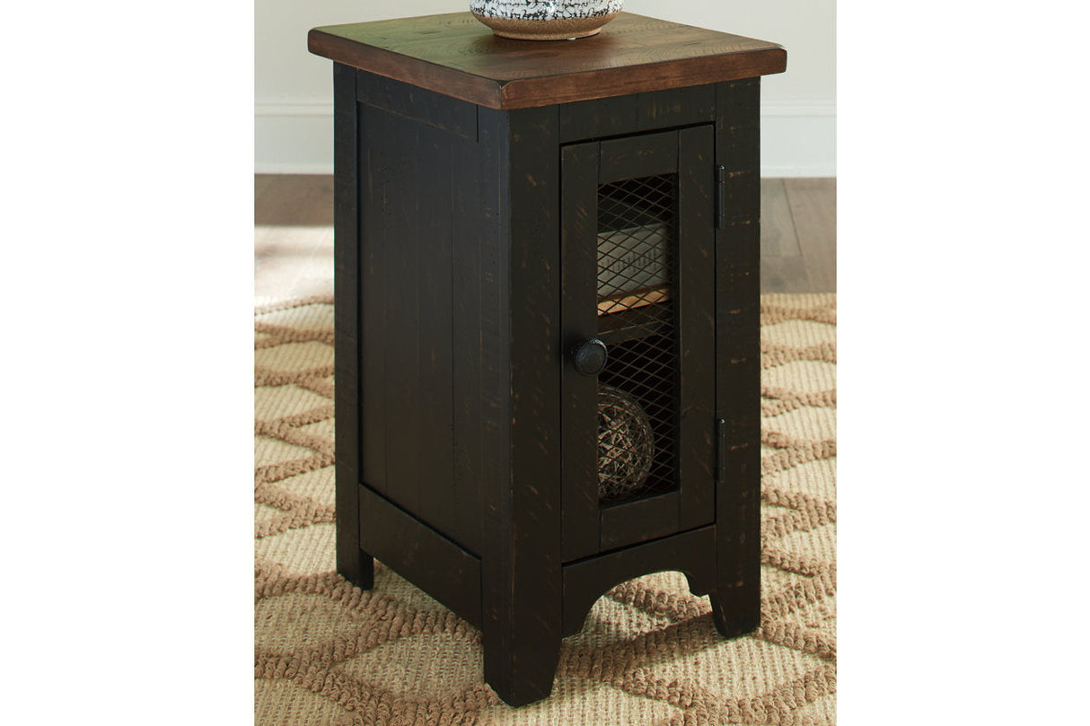 Valebeck Black/Brown Chairside End Table