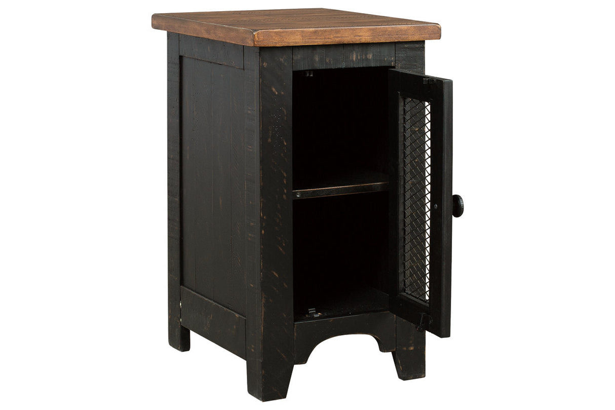 Valebeck Black/Brown Chairside End Table