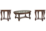 Norcastle Dark Brown Coffee Table and 2 End Tables