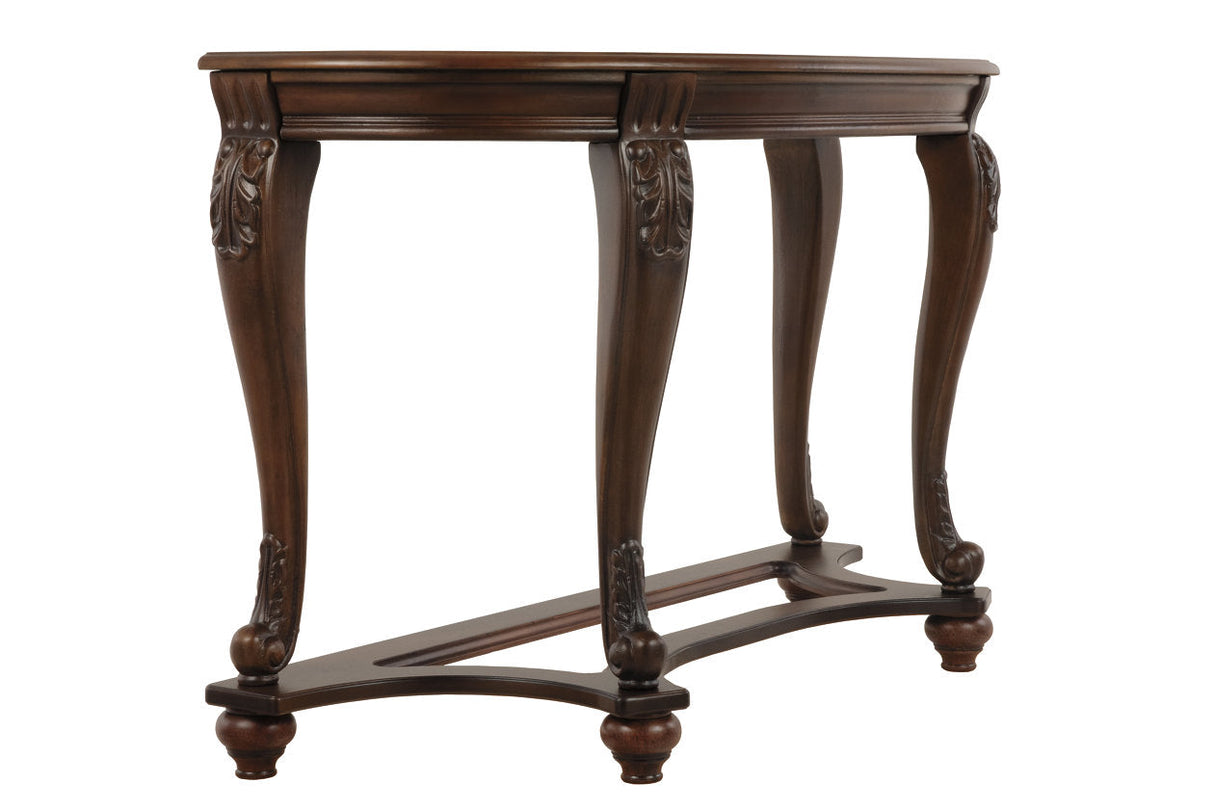 Norcastle Dark Brown Sofa/Console Table