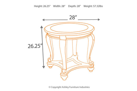 Norcastle Dark Brown End Table