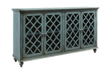 Mirimyn Antique Teal Accent Cabinet