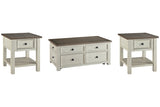 Bolanburg Two-tone Coffee Table and 2 End Tables