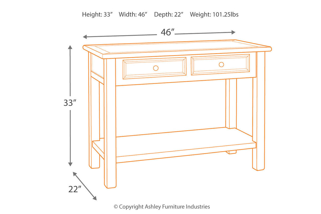 Bolanburg Two-tone Sofa/Console Table