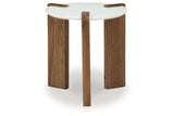 Isanti White/Brown Coffee Table and 2 End Tables