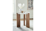 Isanti White/Brown Coffee Table and 2 End Tables